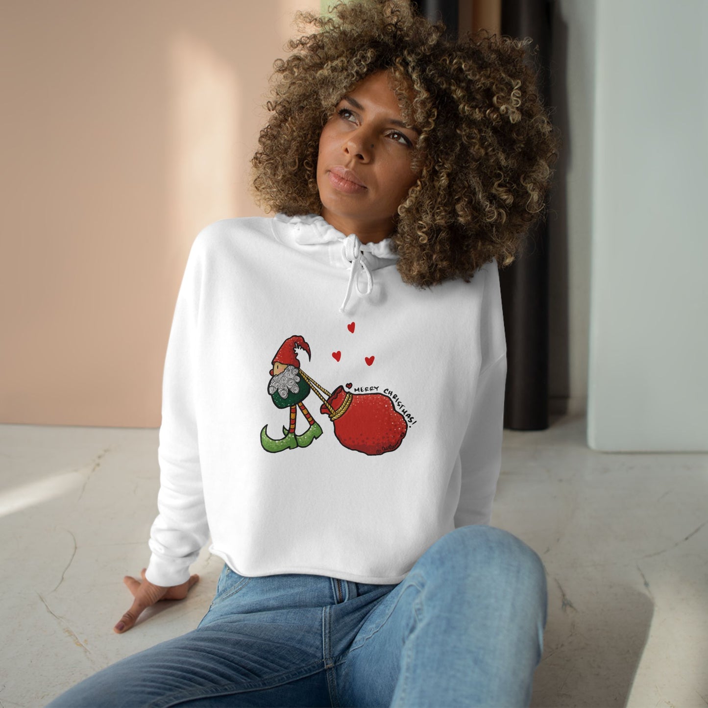 Christmas Elf Crop Hoodie