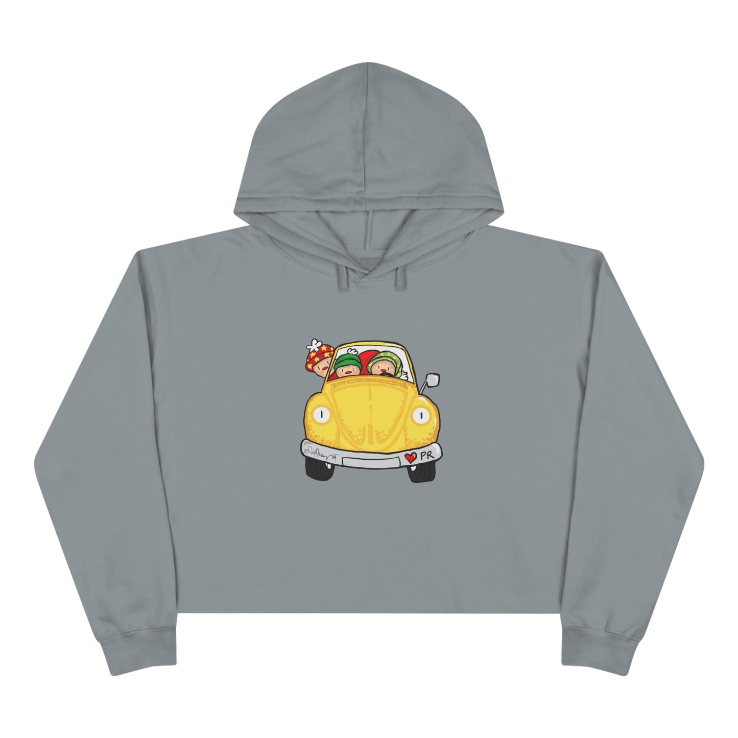 Christmas car Crop Hoodie
