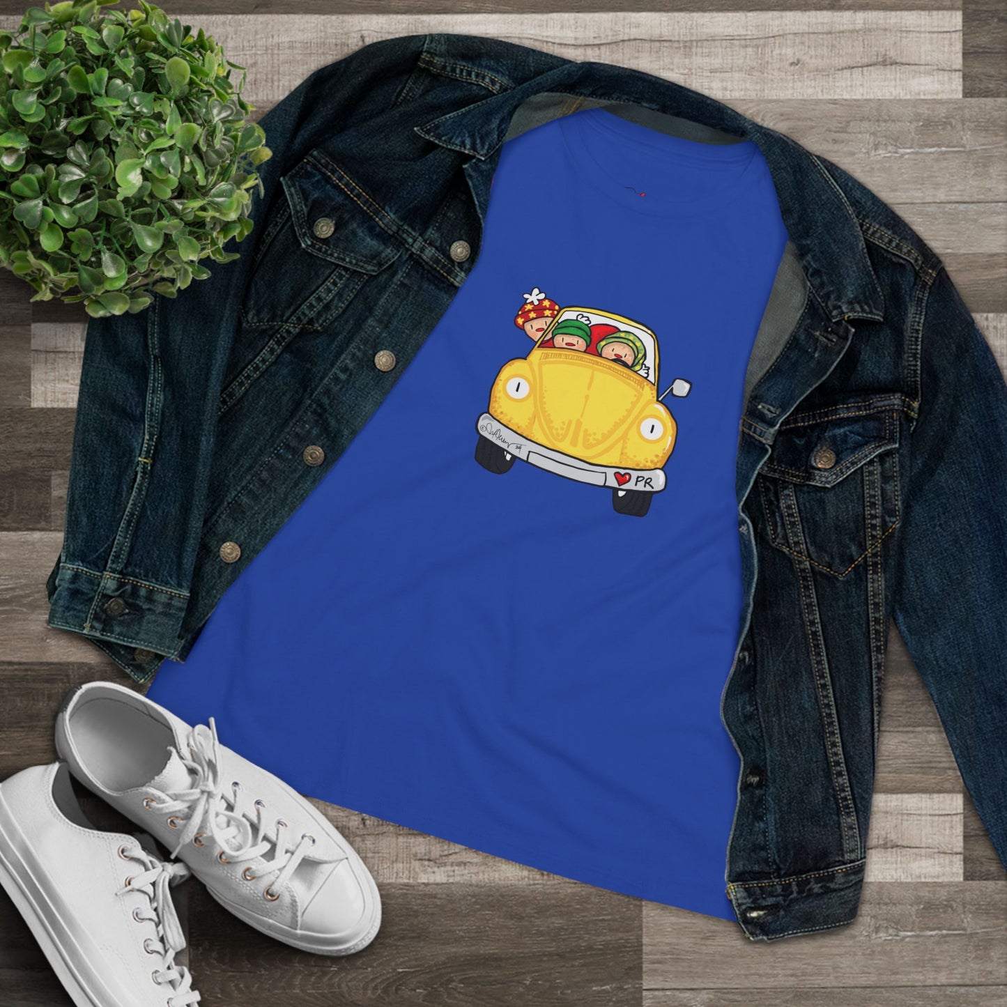 Christmas car Cotton Tee