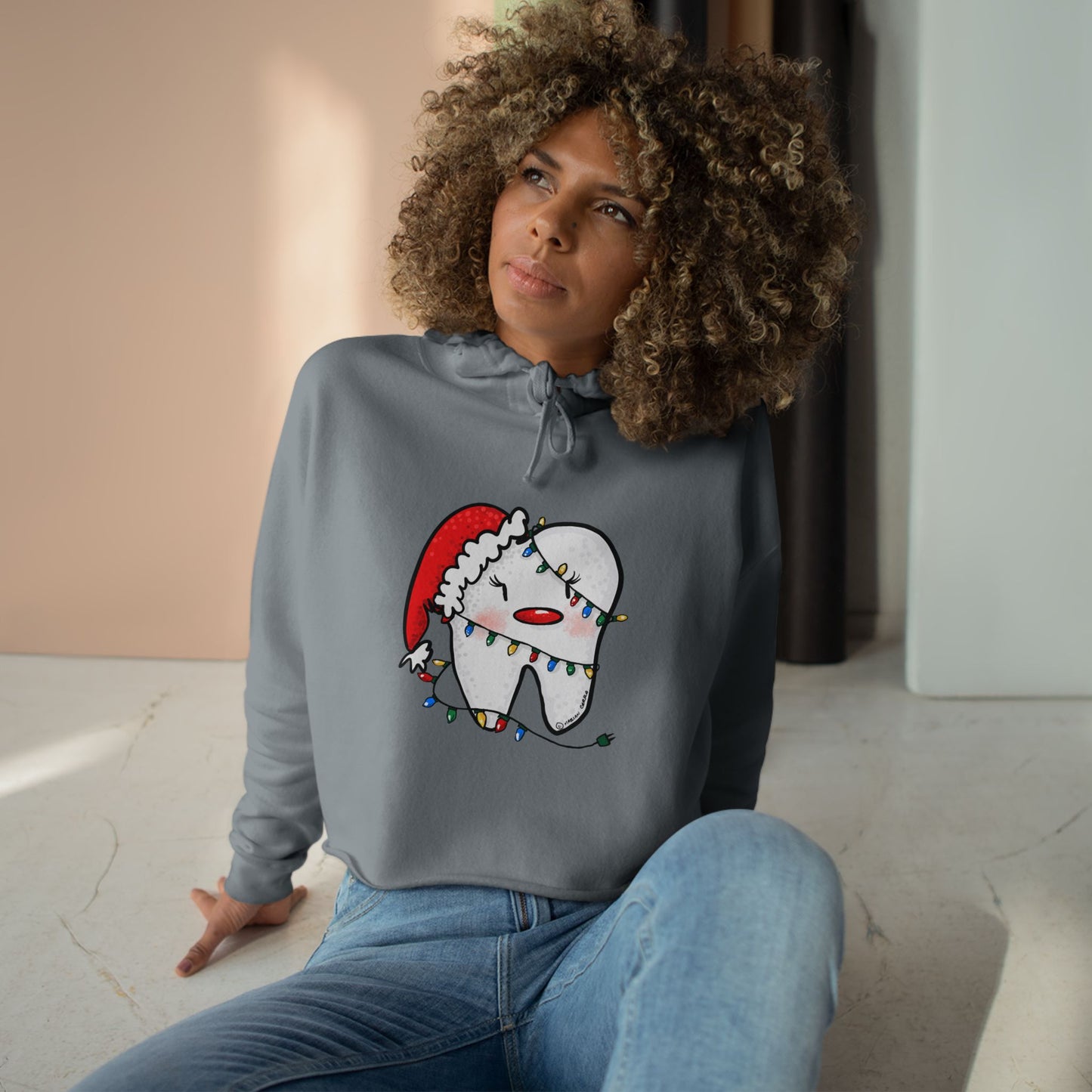 Christmas Molar Crop Hoodie