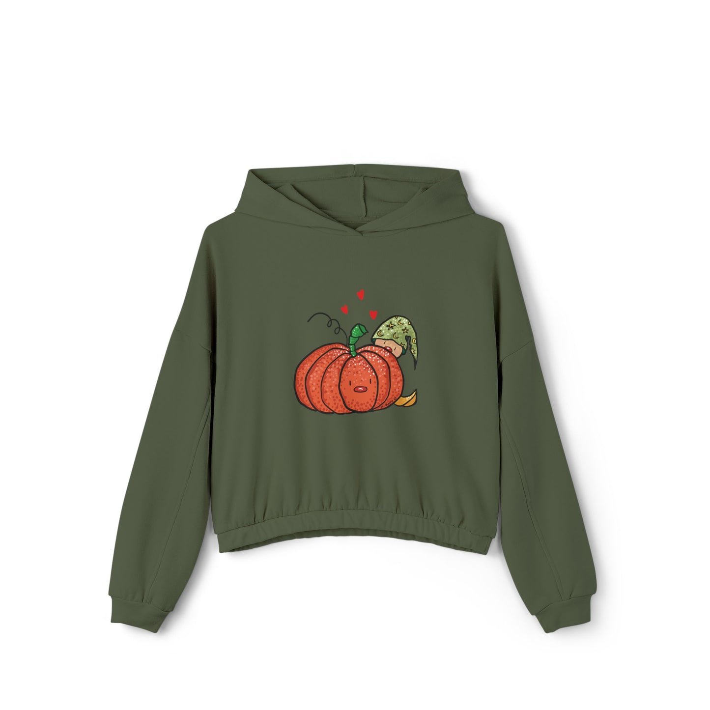 Pumpkin & Elf Cinched Bottom Hoodie