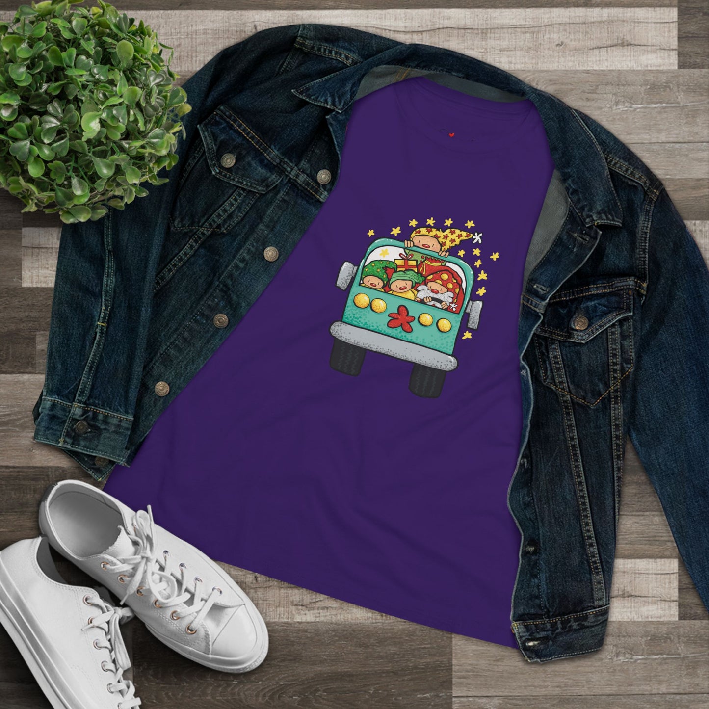 Christmas Bus Women's Cotton Tee