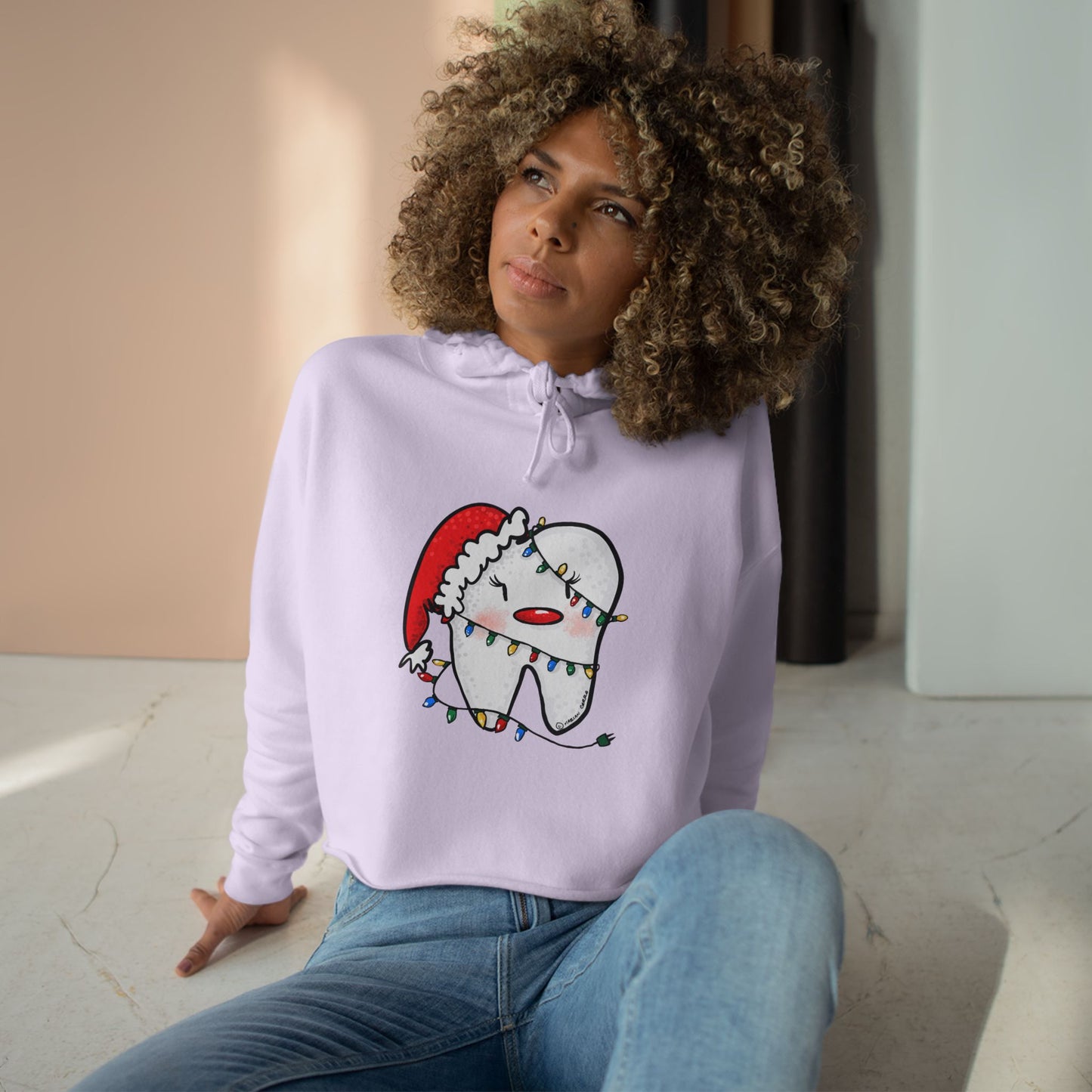 Christmas Molar Crop Hoodie