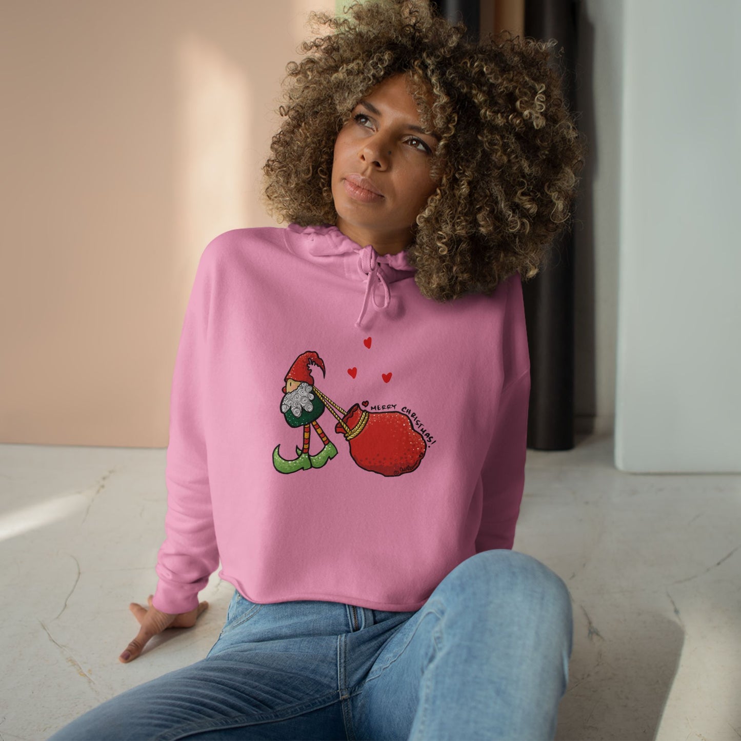 Christmas Elf Crop Hoodie