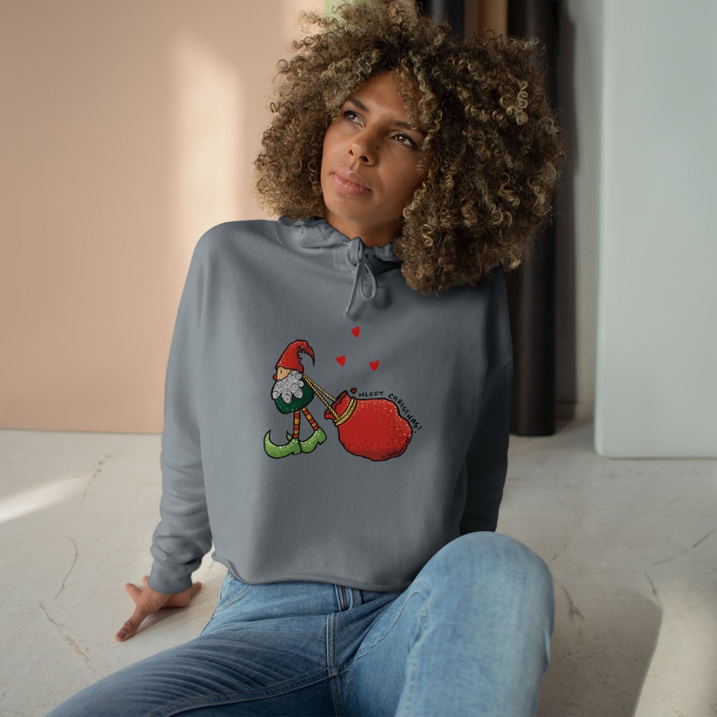 Christmas Elf Crop Hoodie