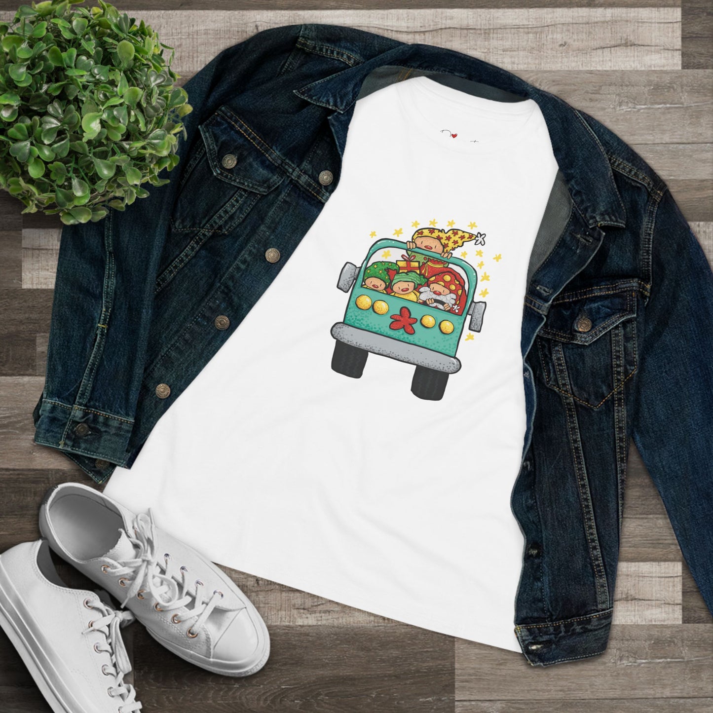 Christmas Bus Women's Cotton Tee