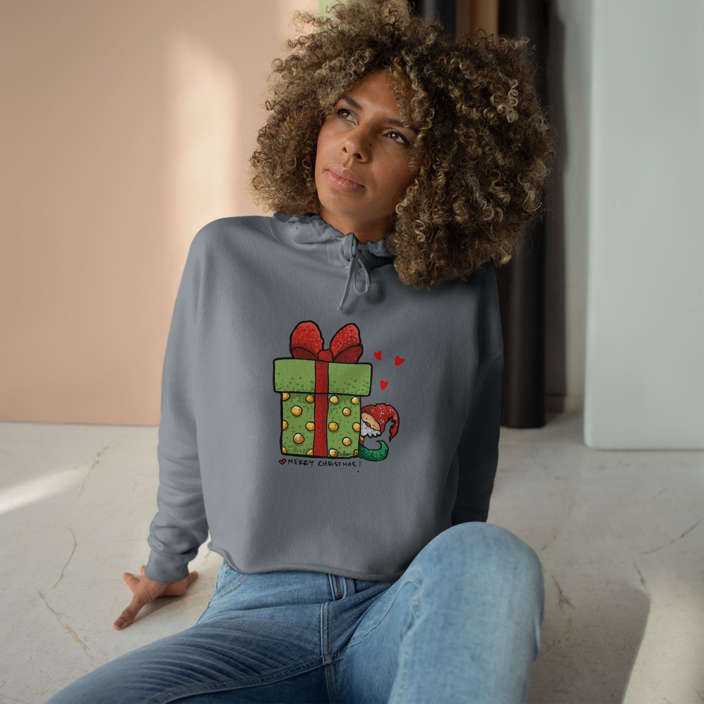 Christmas gift Crop Hoodie