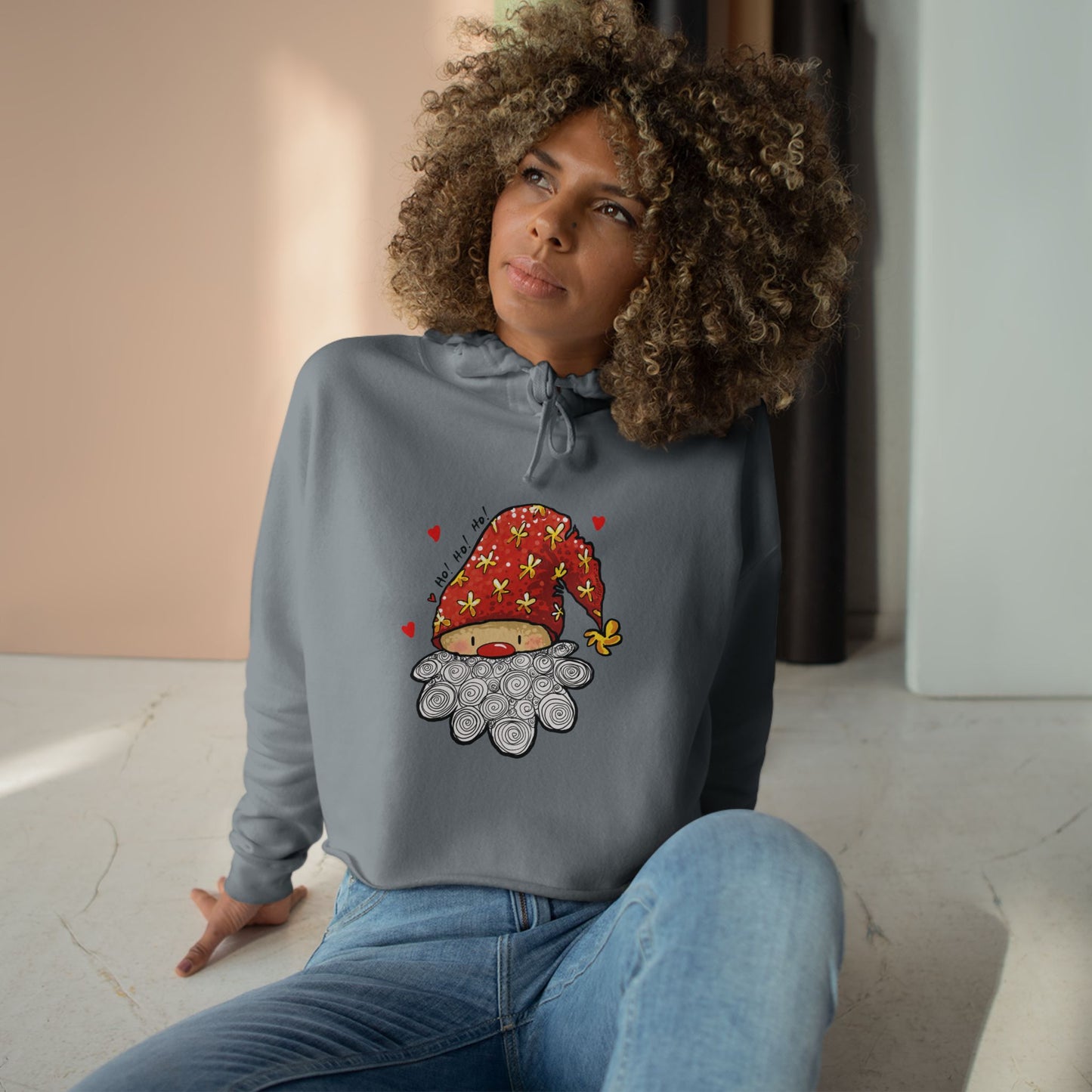 Christmas santa Crop Hoodie – Perfect for Holiday Cheer