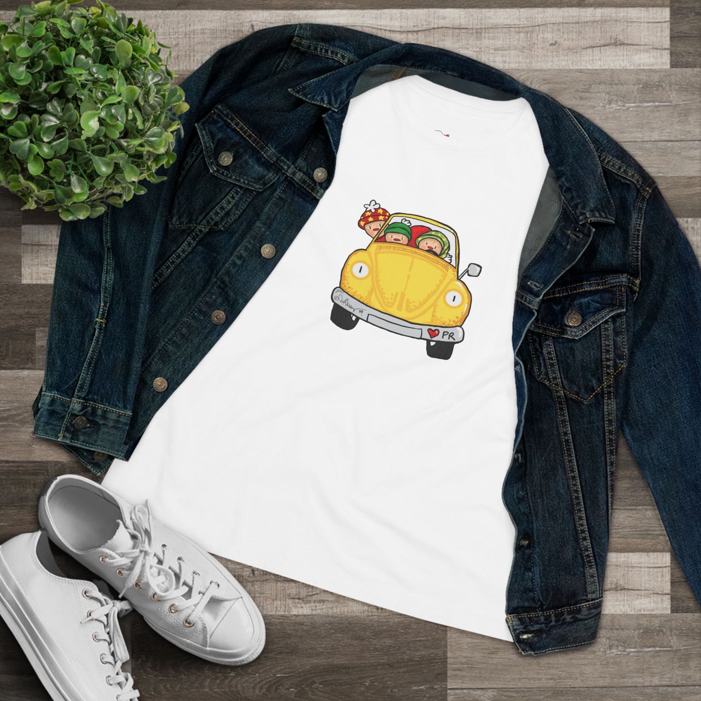 Christmas car Cotton Tee