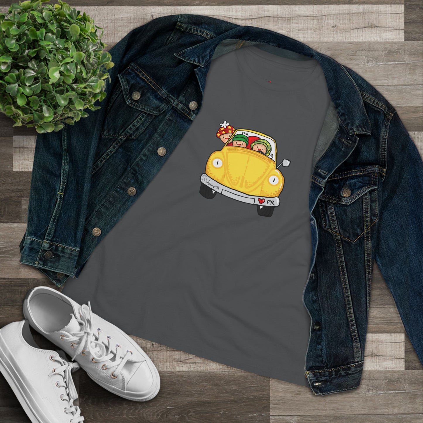 Christmas car Cotton Tee