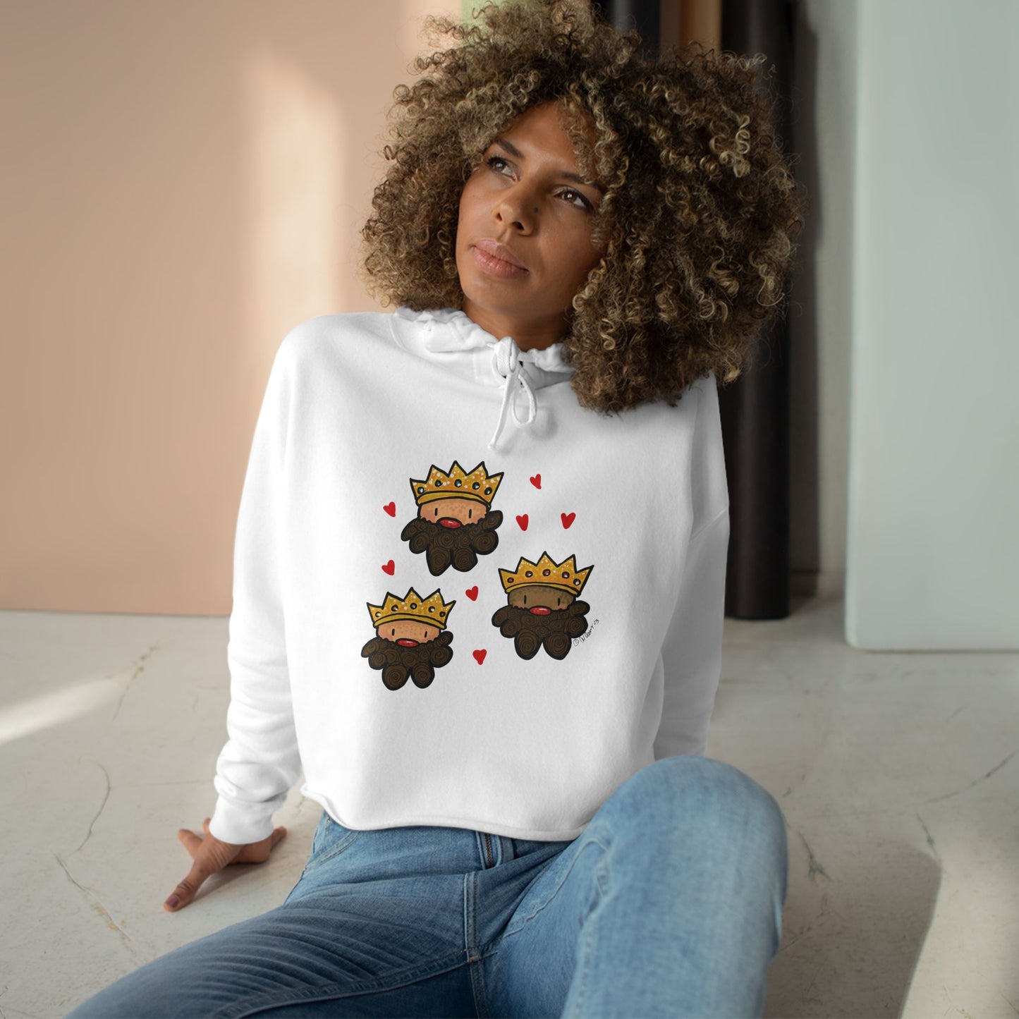 Christmas 3 king’s Crop Hoodie