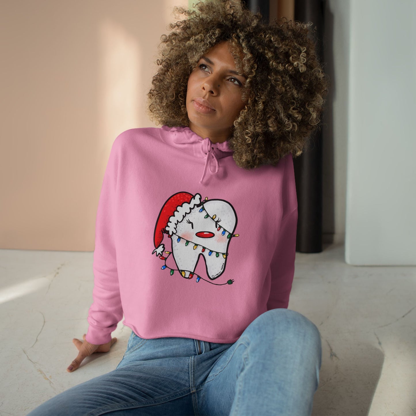 Christmas Molar Crop Hoodie