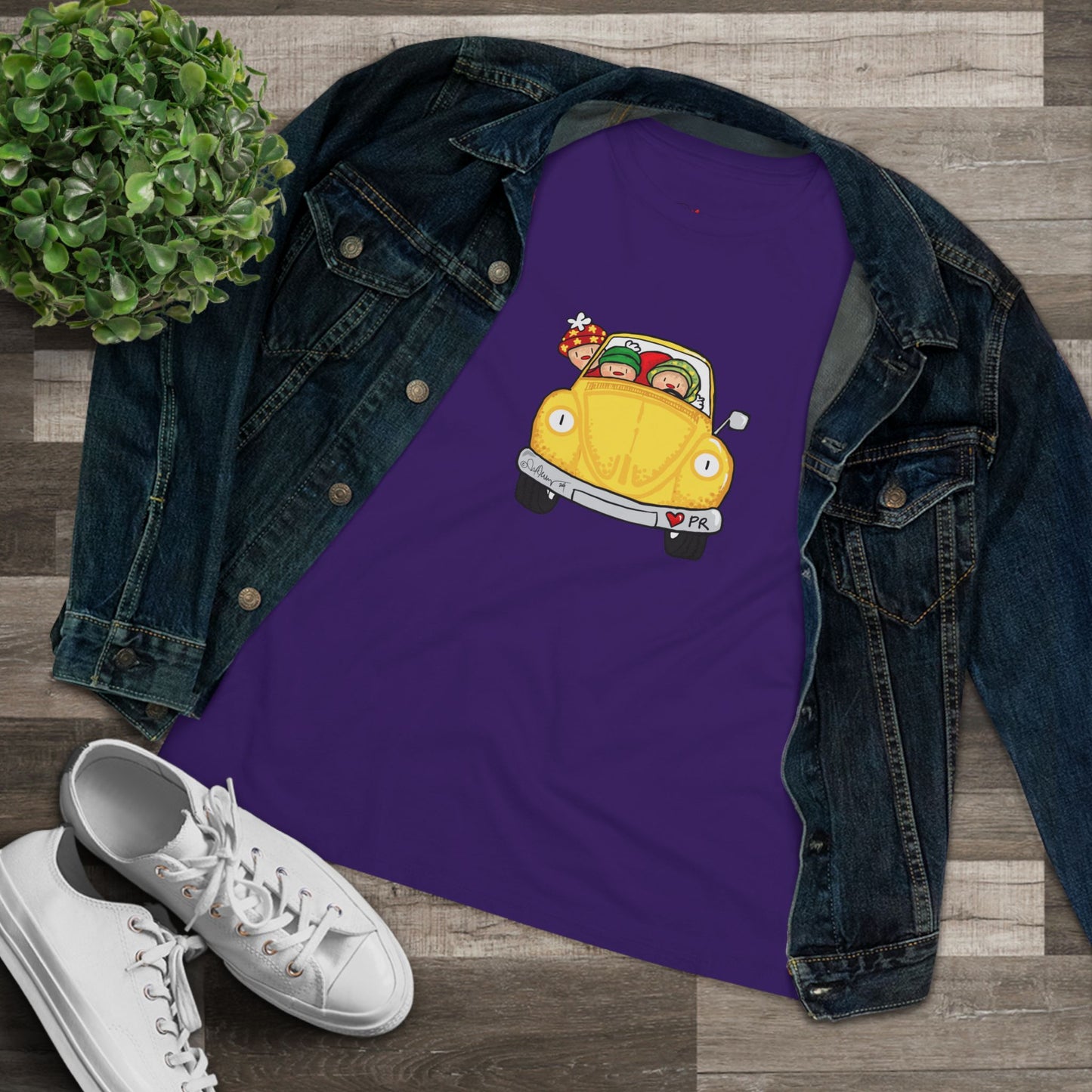 Christmas car Cotton Tee