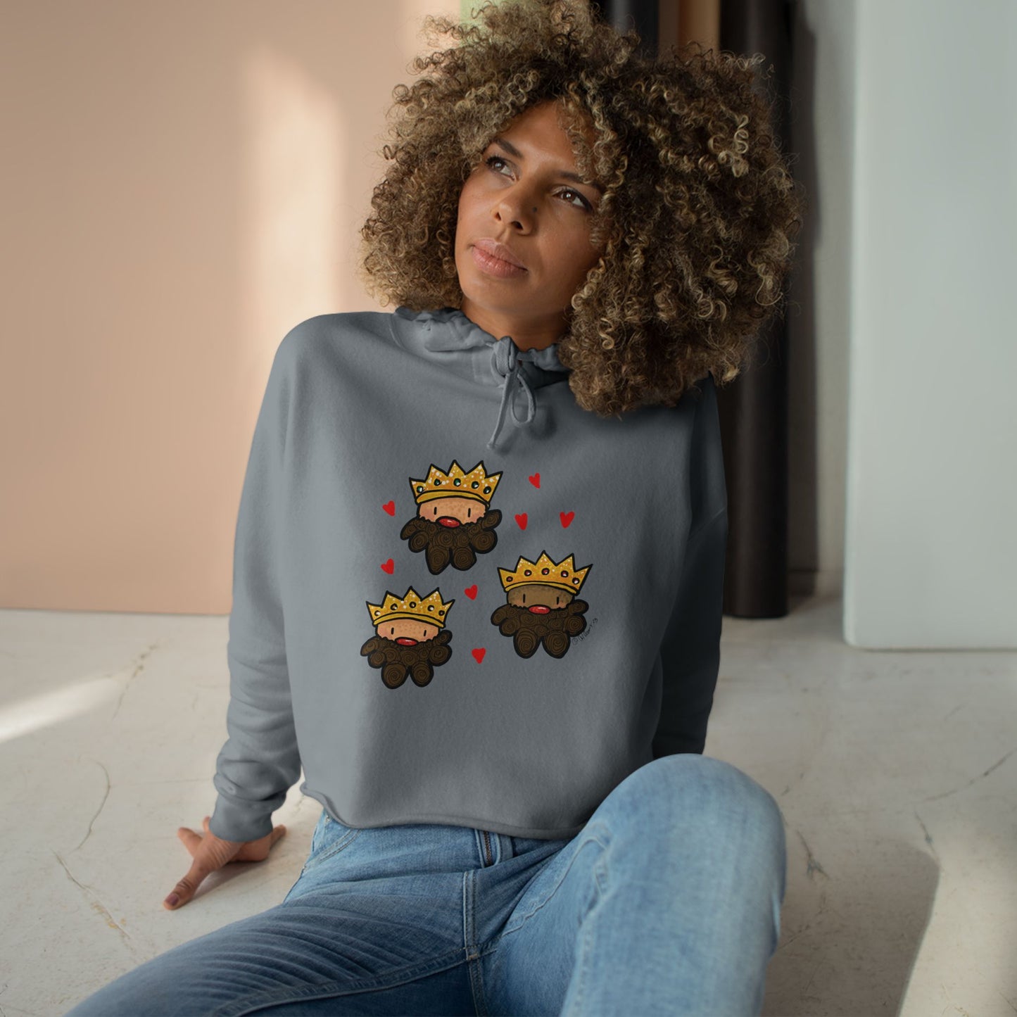 Christmas 3 king’s Crop Hoodie