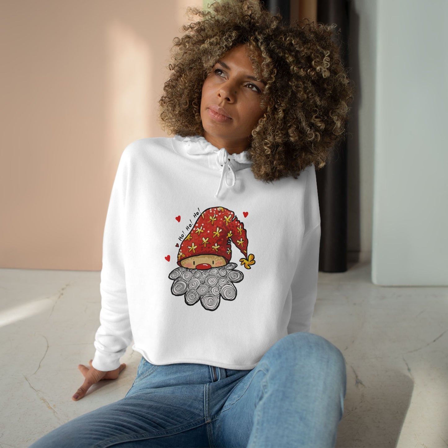 Christmas santa Crop Hoodie – Perfect for Holiday Cheer