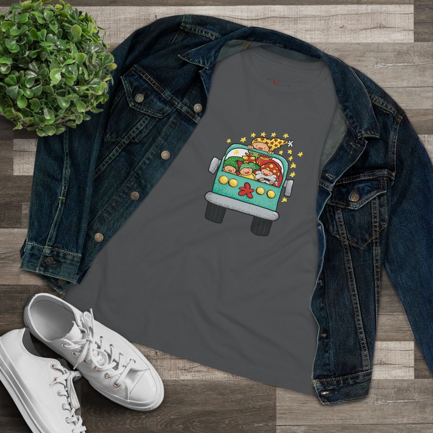 Christmas Bus Women's Cotton Tee