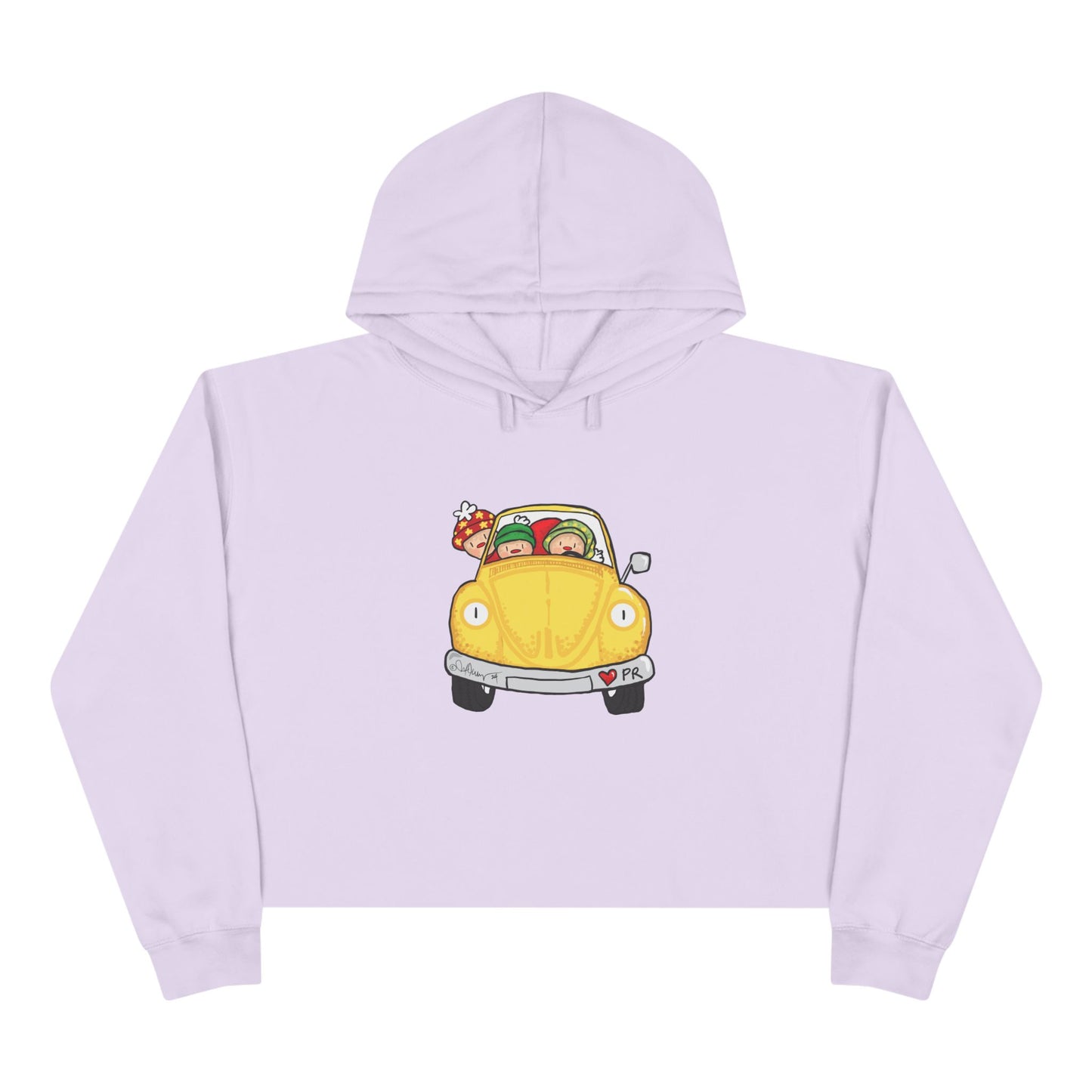 Christmas car Crop Hoodie