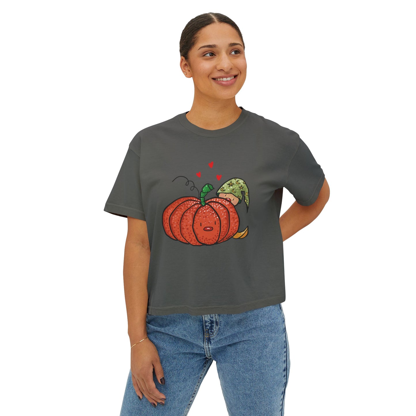 Pumpkin & elf Boxy Tee