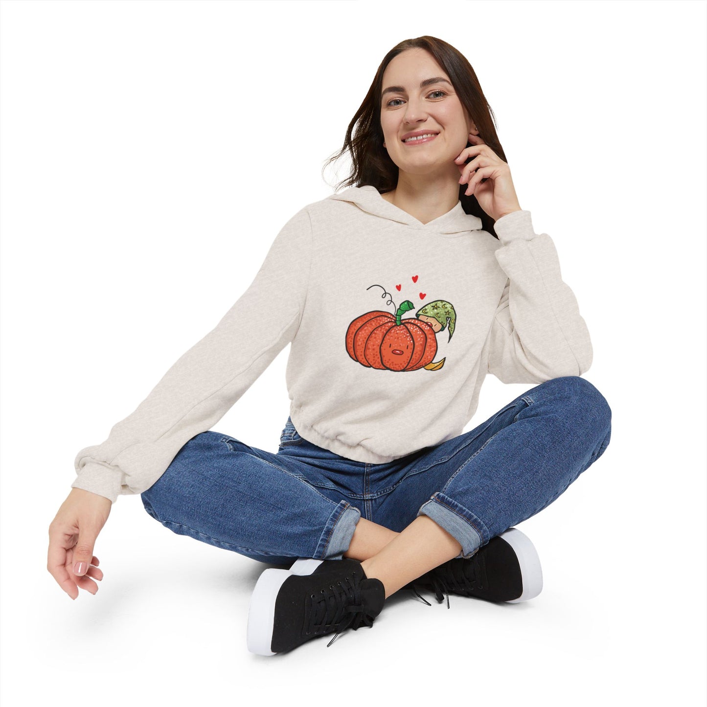 Pumpkin & Elf Cinched Bottom Hoodie