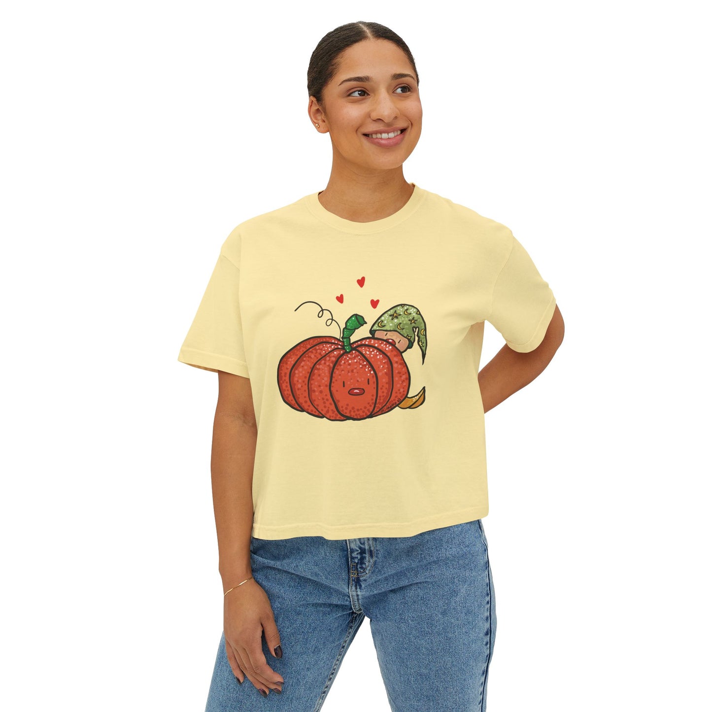 Pumpkin & elf Boxy Tee