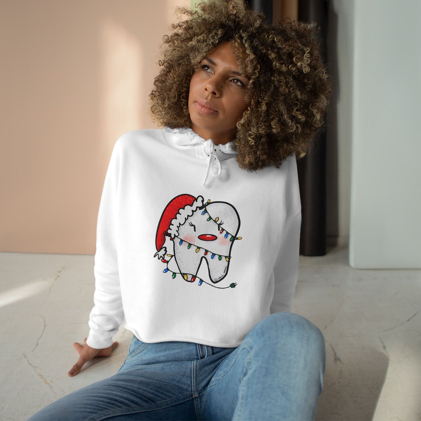 Christmas Molar Crop Hoodie