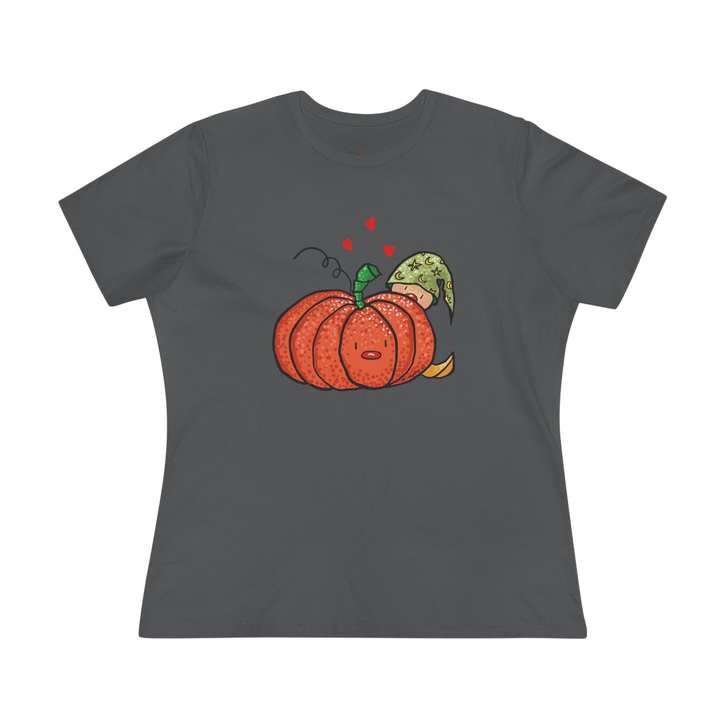 Funny Pumpkin Women's Cotton Tee - Cute Fall Shirt for Halloween and Harvest Celebrations