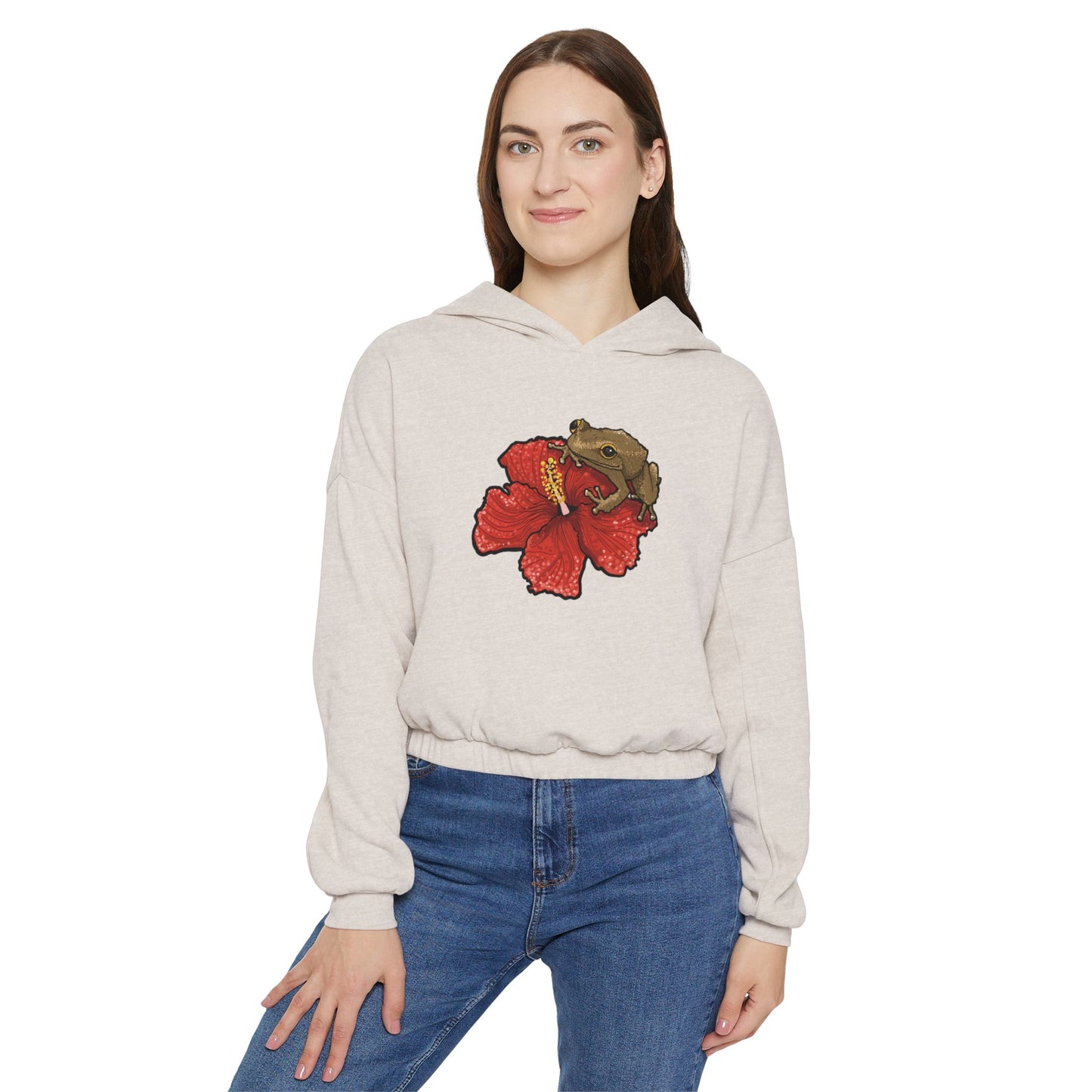 Coqui & Maga Flower Cinched Bottom Hoodie