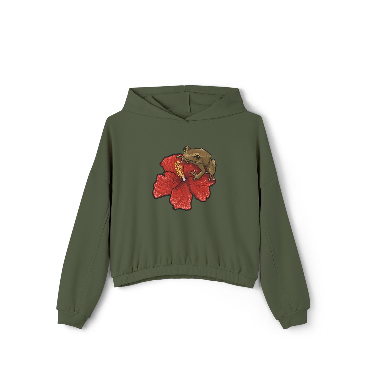 Coqui & Maga Flower Cinched Bottom Hoodie