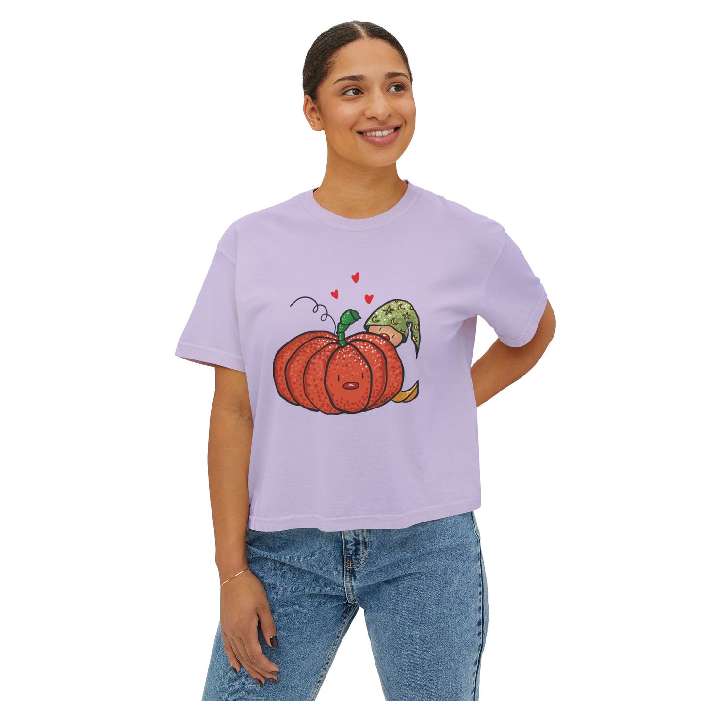 Pumpkin & elf Boxy Tee