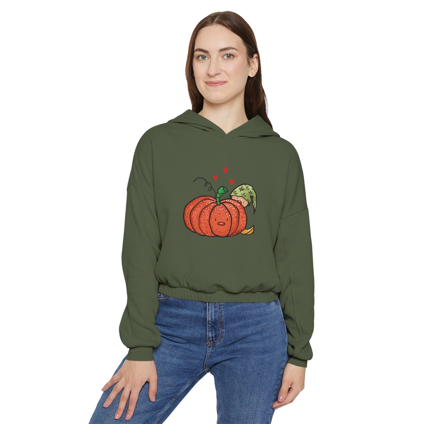 Pumpkin & Elf Cinched Bottom Hoodie