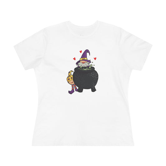 Spooky Witch Cotton Tee for Halloween Lovers