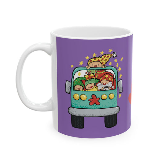 Christmas bus Ceramic Mug