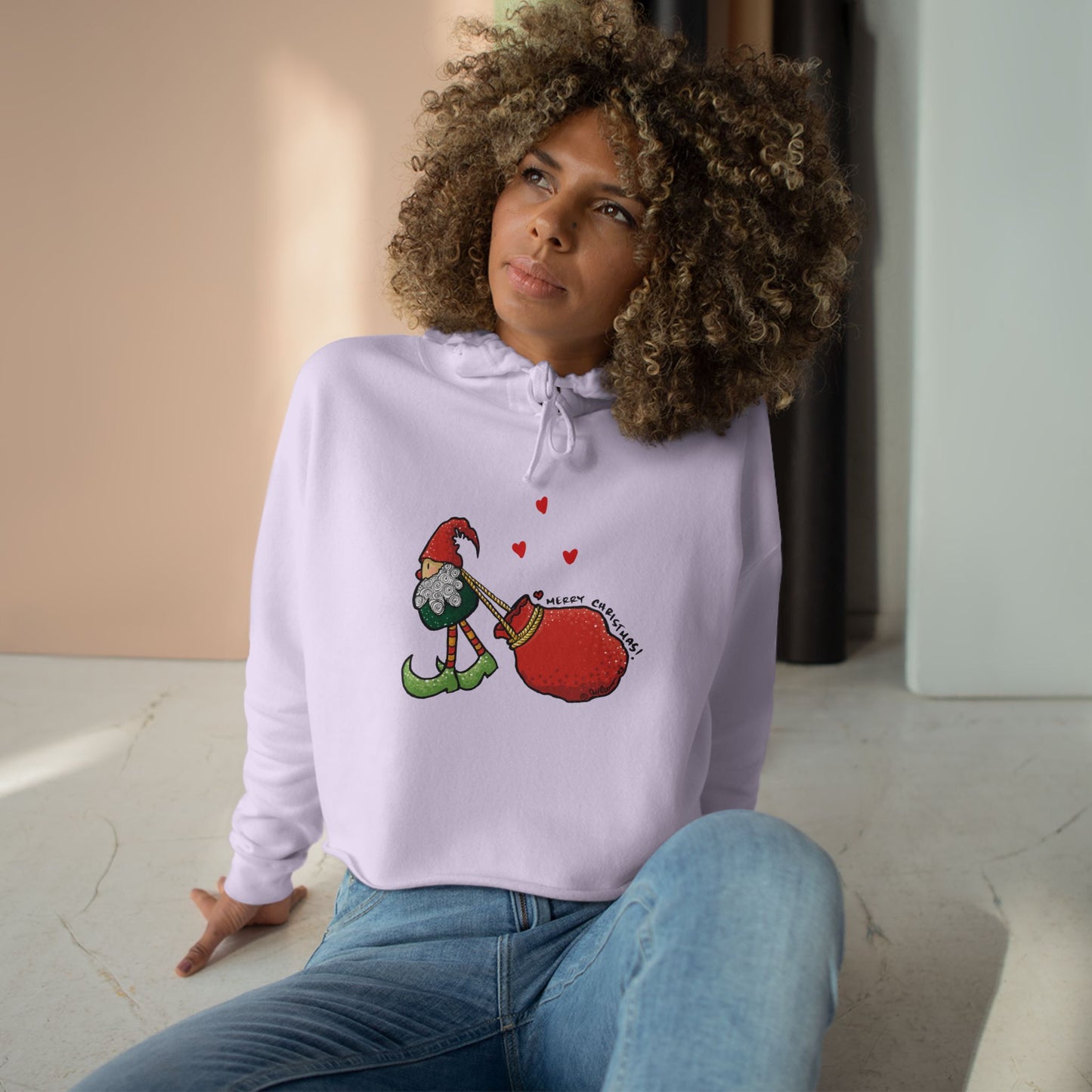 Christmas Elf Crop Hoodie